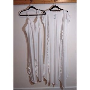 Georgette Trabolsi Women's S White Nightgown Chemise Coverlet Vintage Lingerie